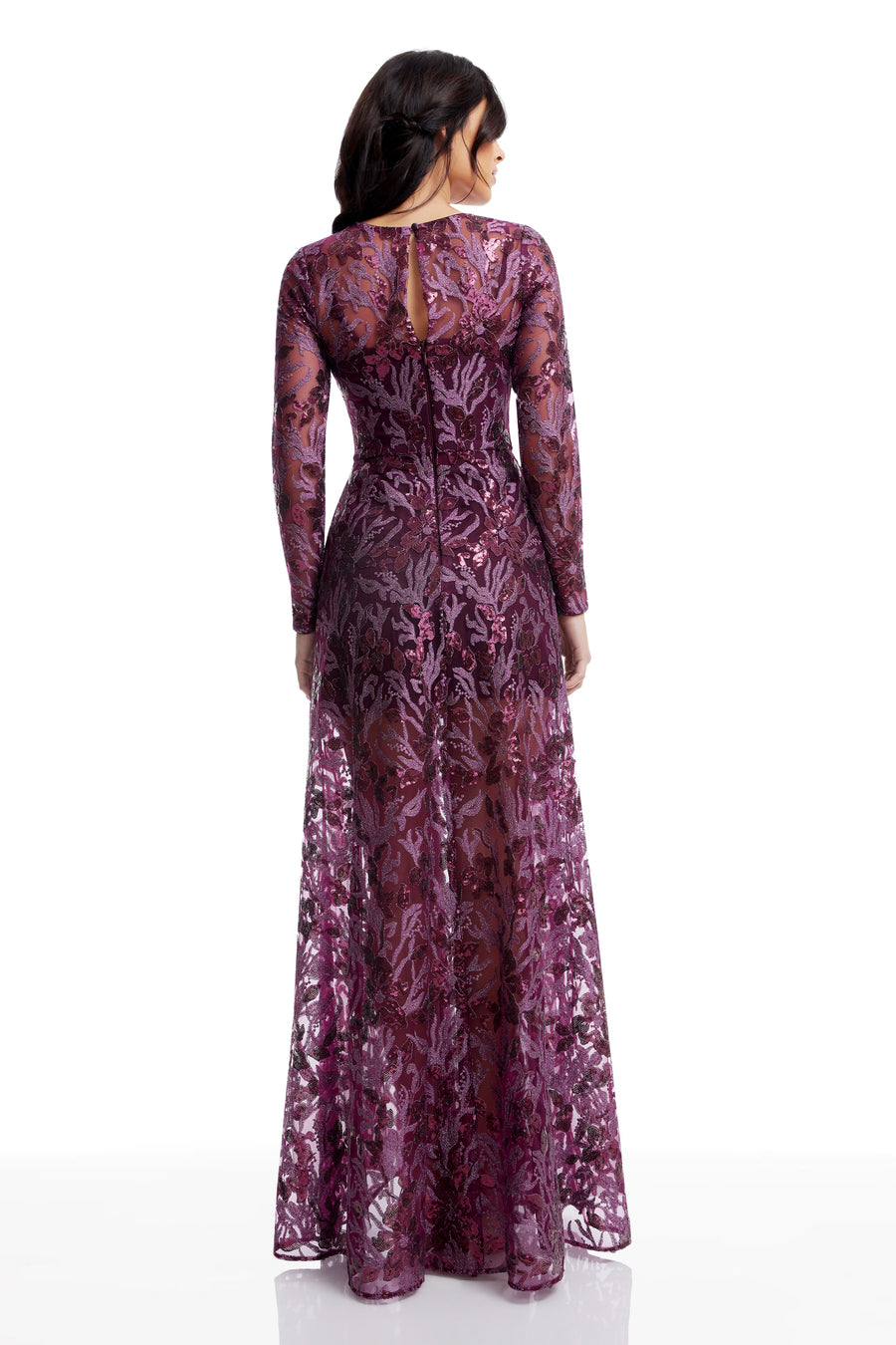 Ava Dress / DEEP PLUM MULTI