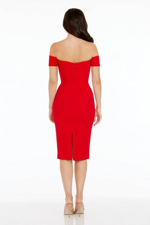 Dress the Population Bailey Dress - Red - S Dress the Population Bailey Dress - Red - S
