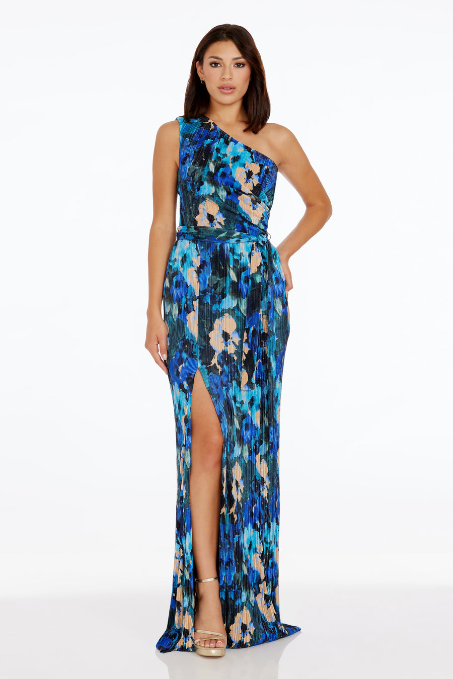 dress the population bella dress Dress The Population Bella One-Shoulder Maxi Dress