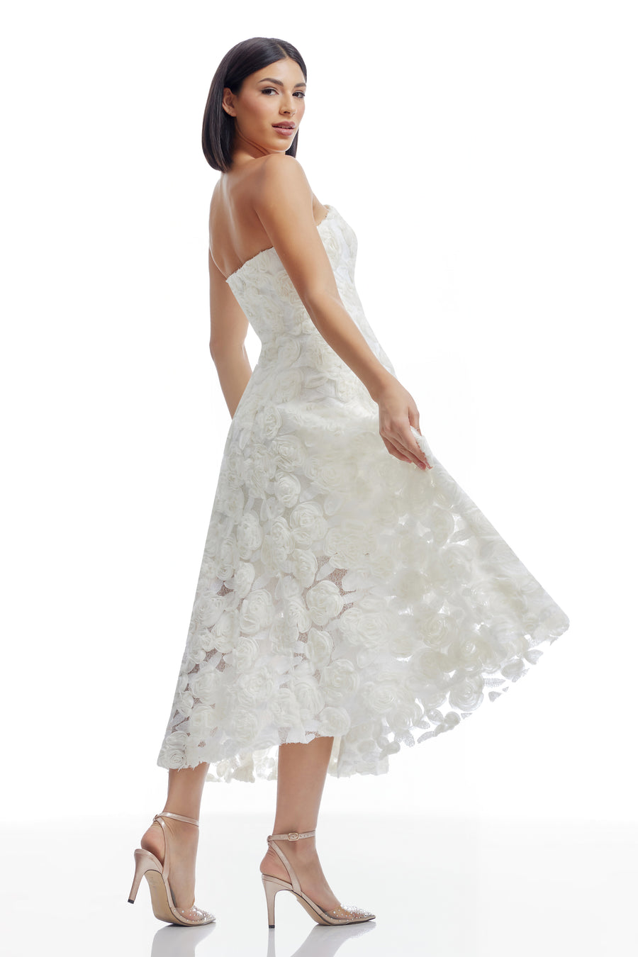 briella floral side slit dress Briella Floral Dress