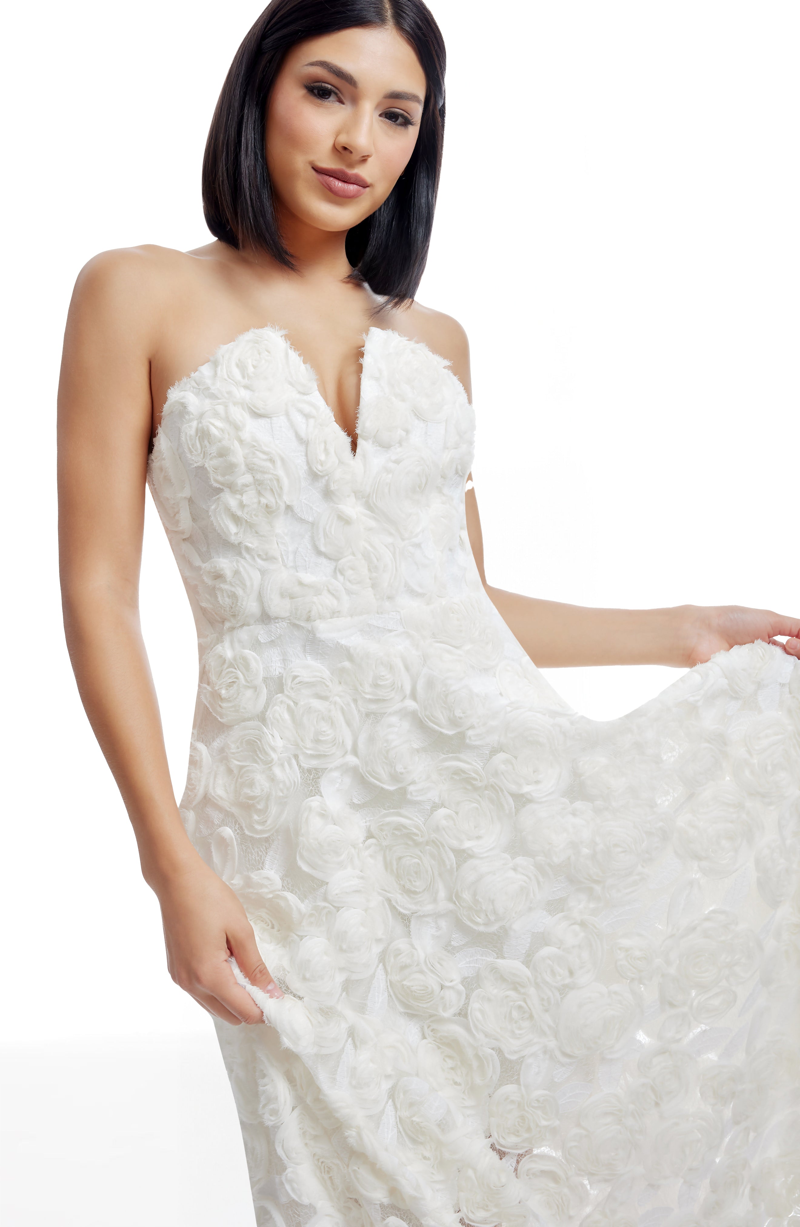 dress the population aubriella strapless dress Back by popular demand! The Aubriella Dress is the perfect pick for spring and summer events. With its strapless sweetheart bodice and dreamy tiered skirt, it's sure to make you feel