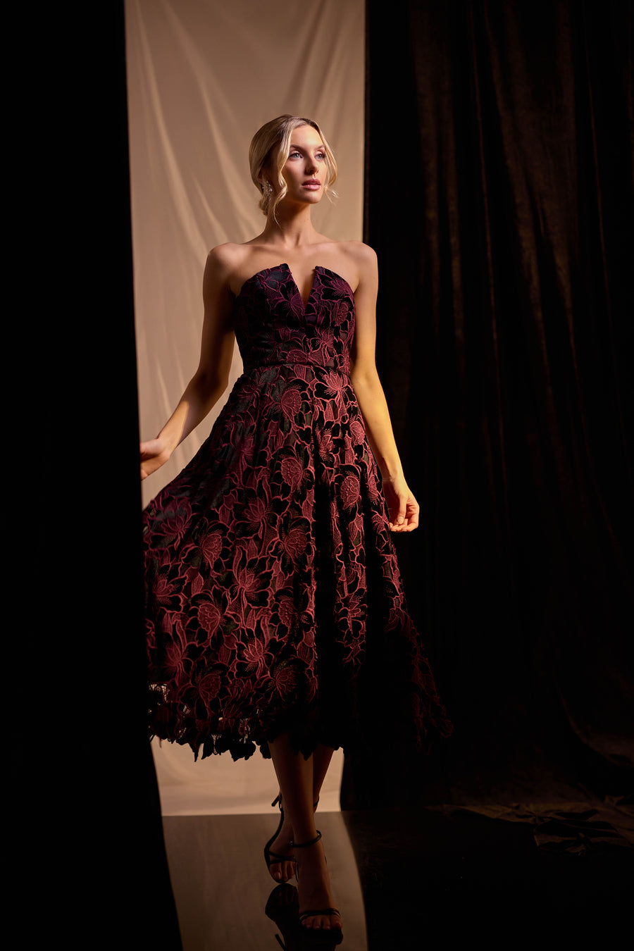 Briella Dress / DEEP PLUM MULTI