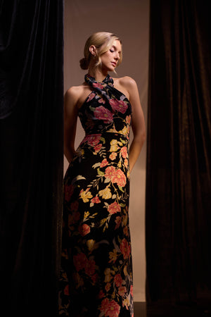 Brighton Dress / BLACK MULTI