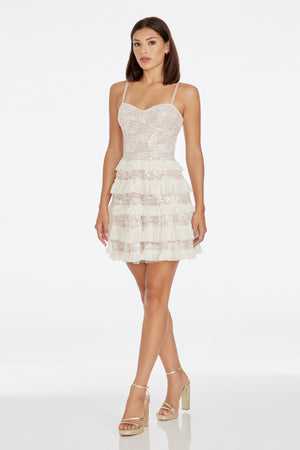 Brynlee Dress / IVORY-NUDE