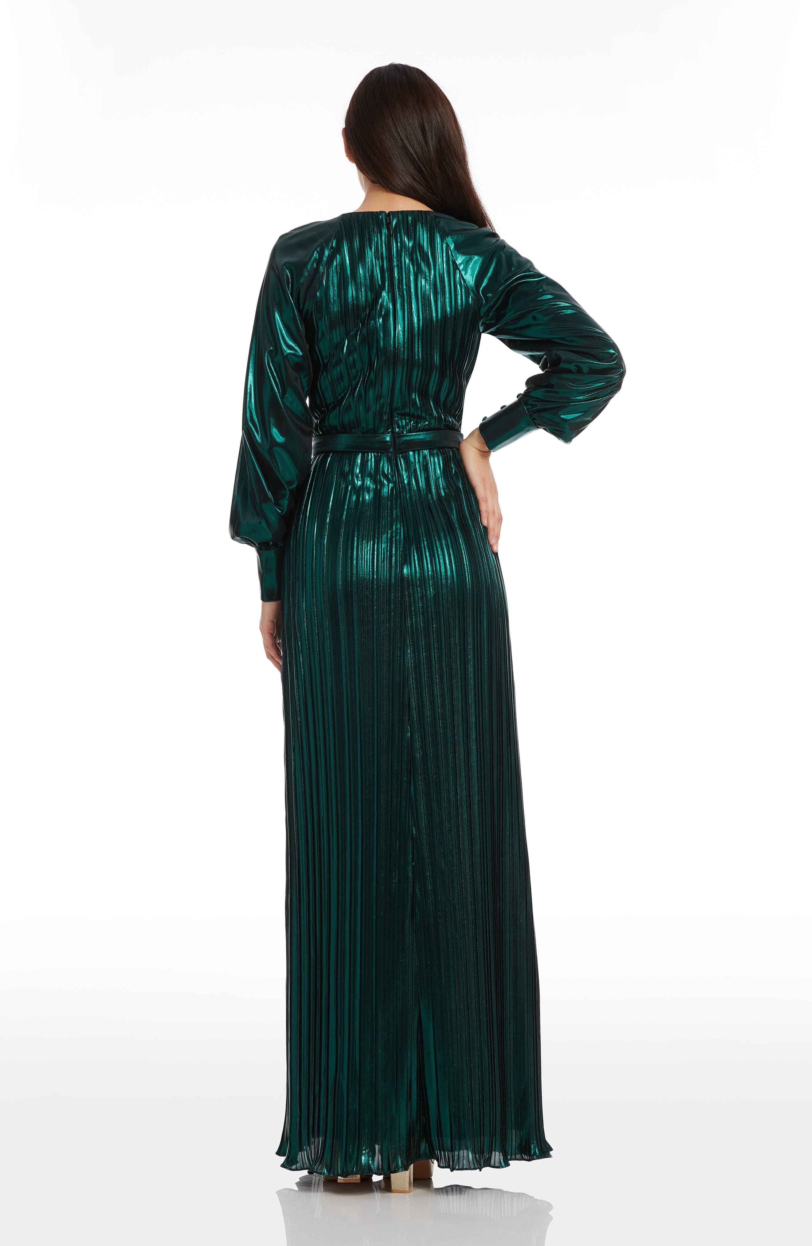 タグ付☆カスタネ　 オケージョン Bell sleeve color dress kastaneカスタネ】Bell sleeve color dress