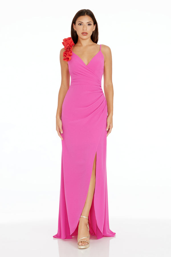 Camelia Gown / BRIGHT FUCHSIA-POPPY
