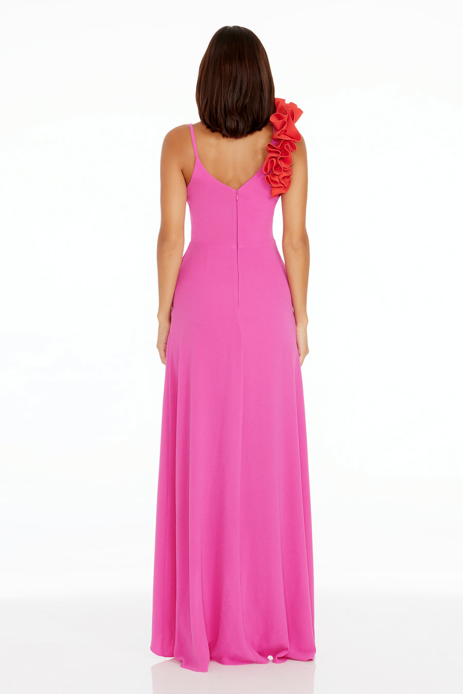 dress the population camelia ruffle-shoulder v-neck stretch crepe maxi dress Dress the Population | Dresses | Dress The Population Camelia Ruffleshoulder Vneck Stretch Crepe Maxi Dress