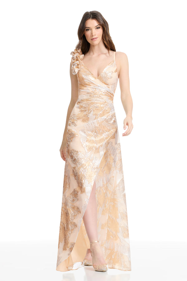 CAMELIA DRESS / GOLD-SILVER MUL