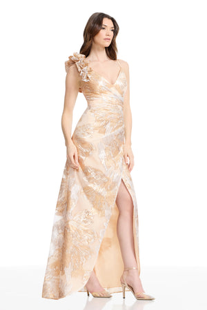 CAMELIA DRESS / GOLD-SILVER MUL