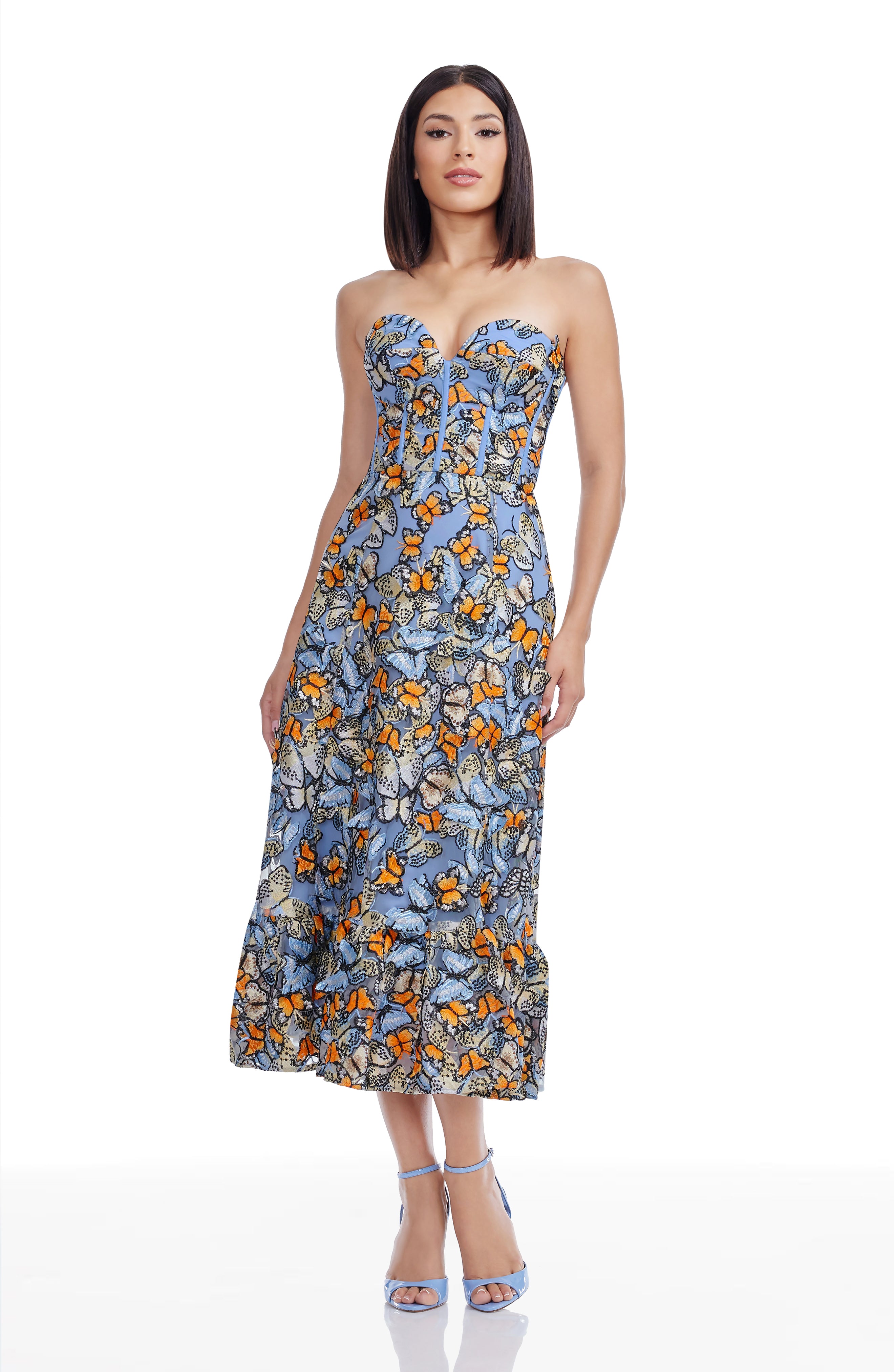 Carina Dress L / Sky Blue Multi Carina Dress L / Sky Blue Multi