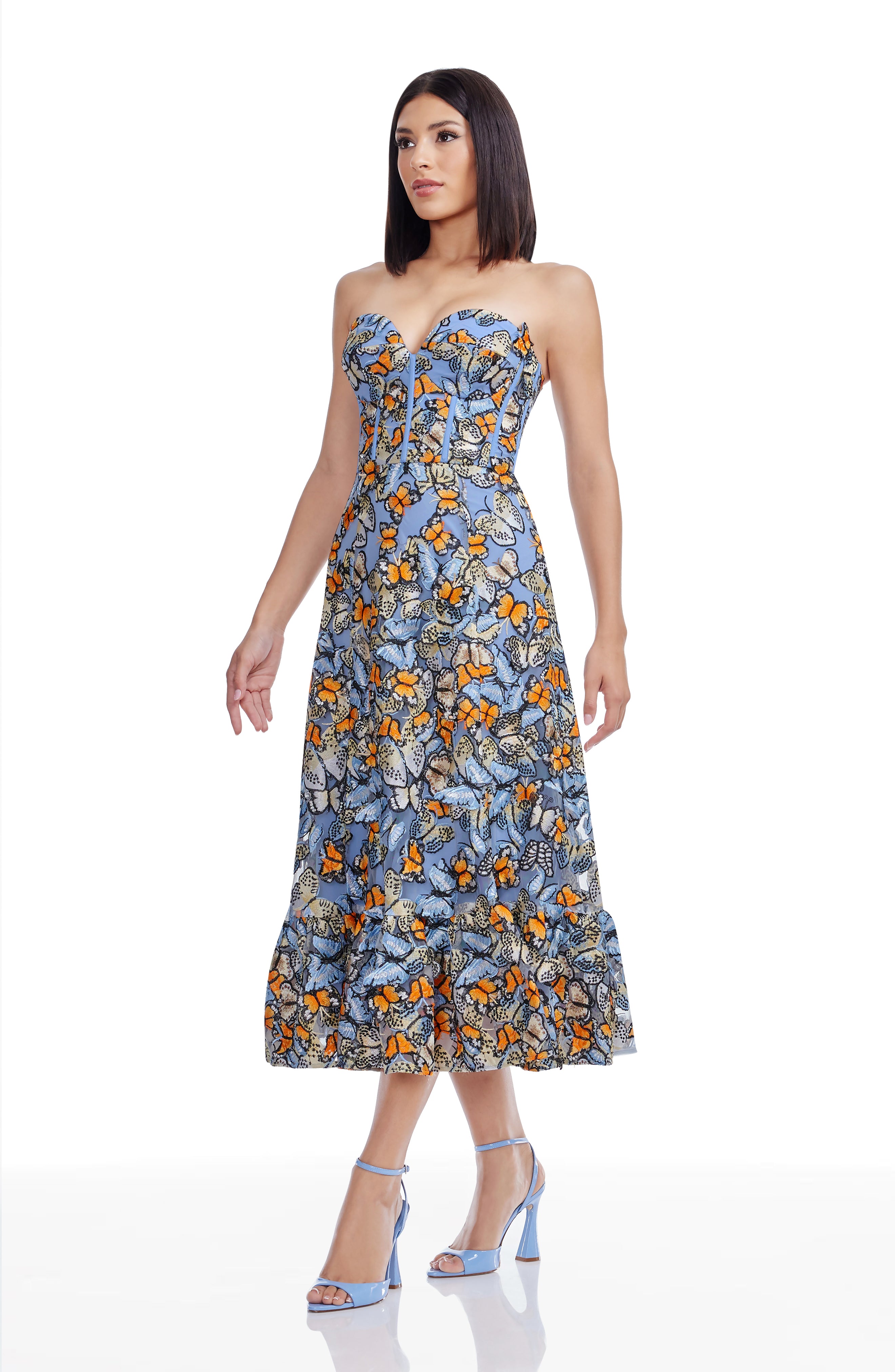 carina midi dress Dress the Population Carina Dress - White-Nude