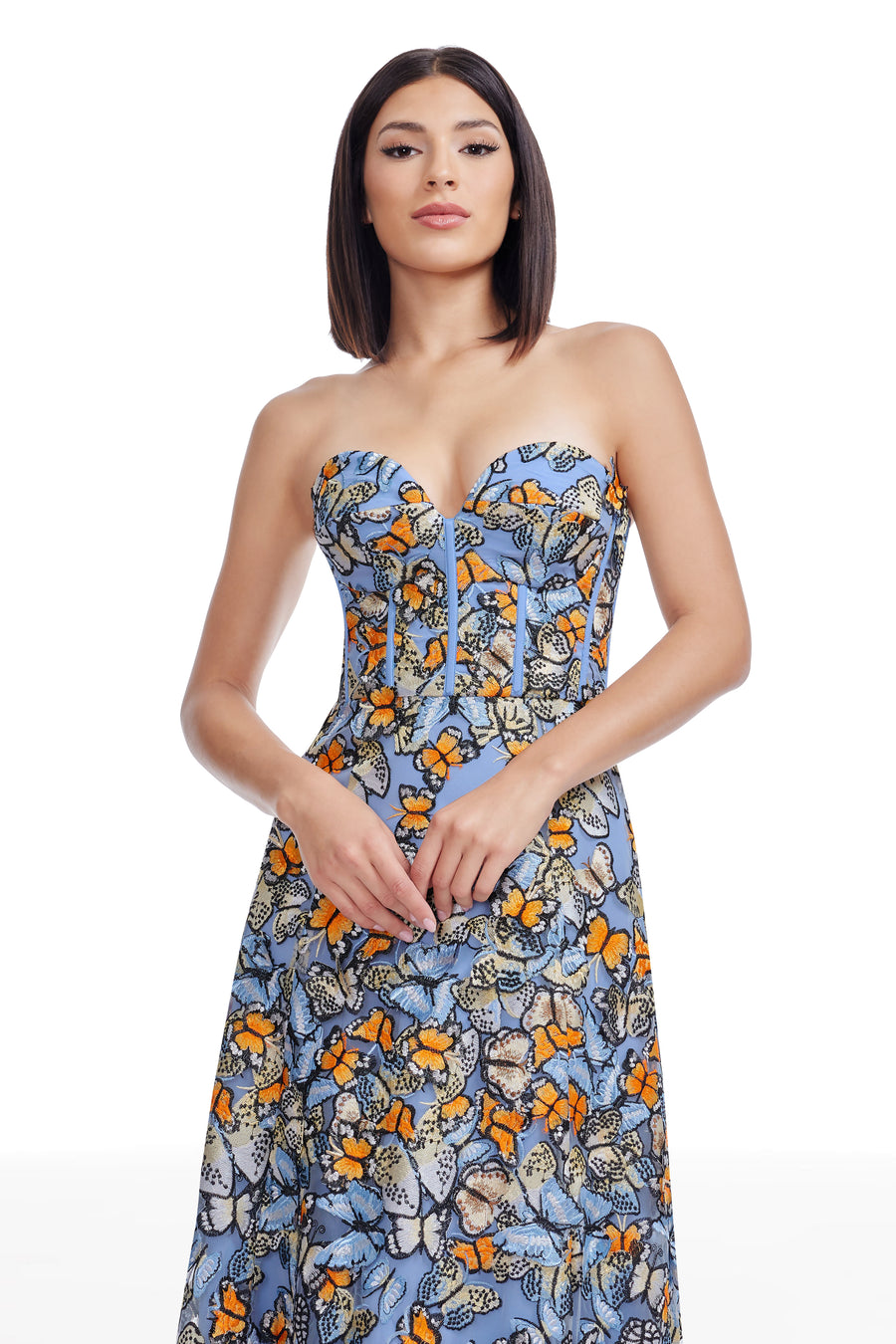 CARINA DRESS / SKY BLUE MULTI