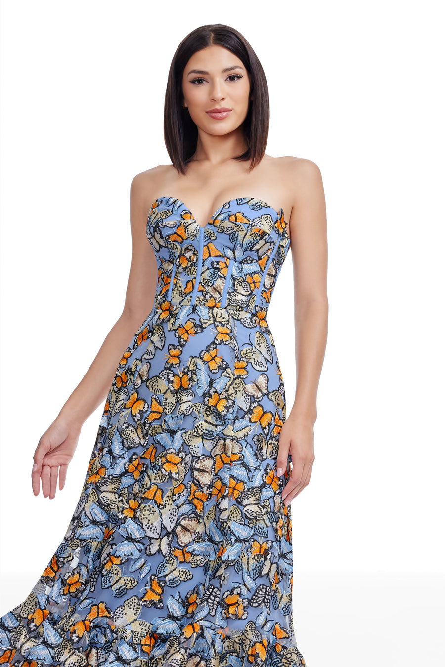 CARINA DRESS / SKY BLUE MULTI