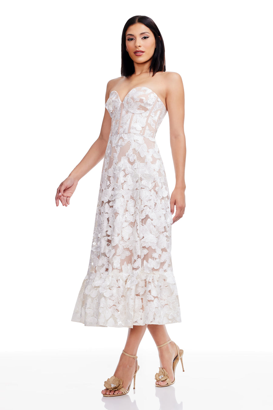 dress the population carina sage Dress the Population Carina Midi Dress (Sage)