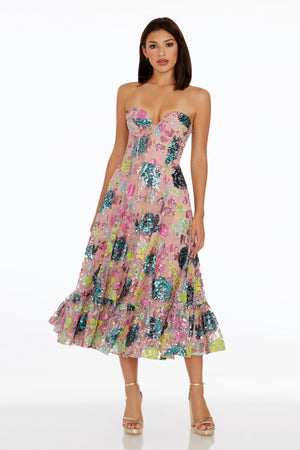 Carina Dress / BLUSH MULTI