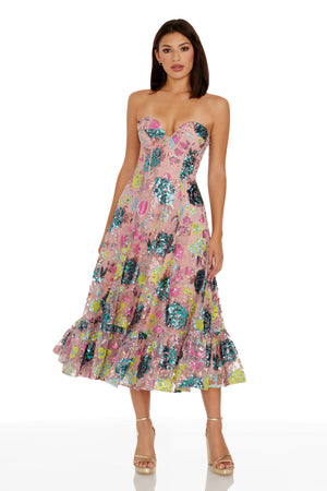 Carina Dress / BLUSH MULTI