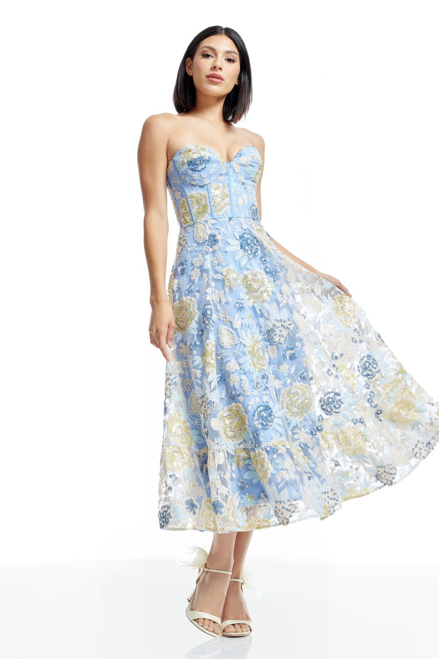 Carina Dress / SKY MULTI