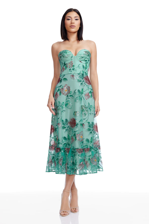 Carina Dress / SAGE MULTI