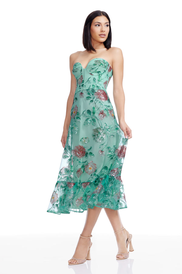 Carina Dress / SAGE MULTI
