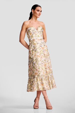 Carina Dress / IVORY MULTI