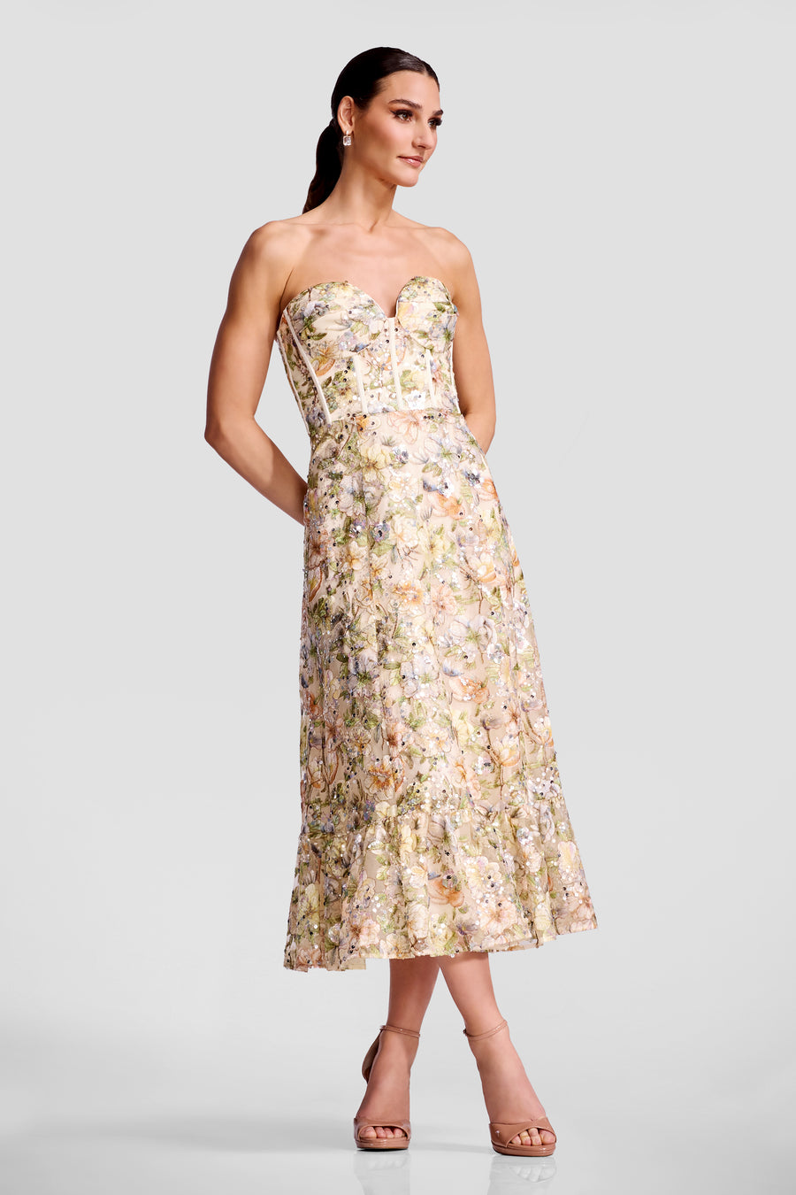 Carina Dress / IVORY MULTI