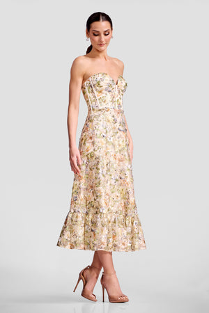 Carina Dress / IVORY MULTI