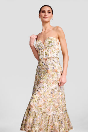 Carina Dress / IVORY MULTI