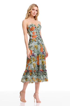 CARINA DRESS / SAGE MULTI