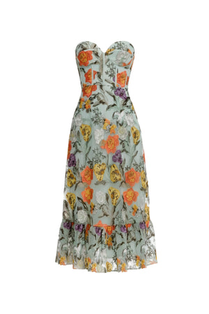 CARINA DRESS / SAGE MULTI