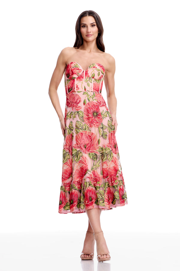 Carina Dress / PEACH MULTI