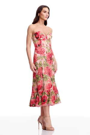 Carina Dress / PEACH MULTI