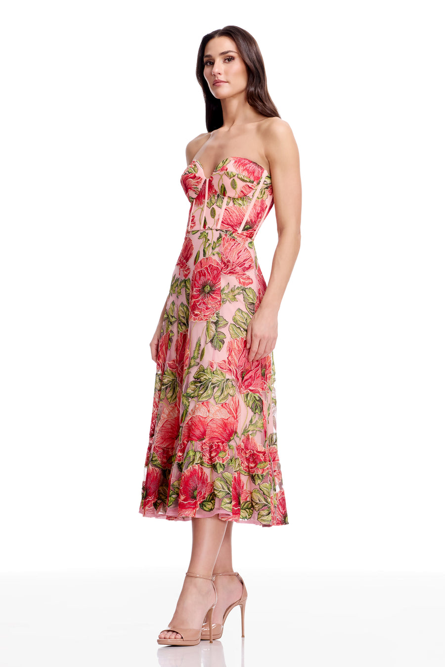 Carina Dress / PEACH MULTI