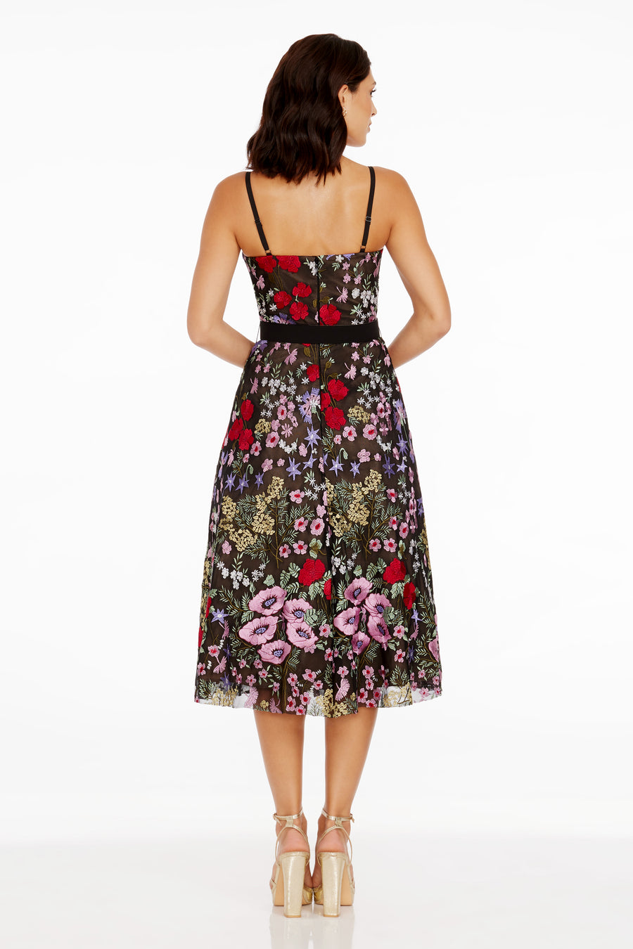 dress the population leticia Dress The Population Leticia Plunging Floral Gown