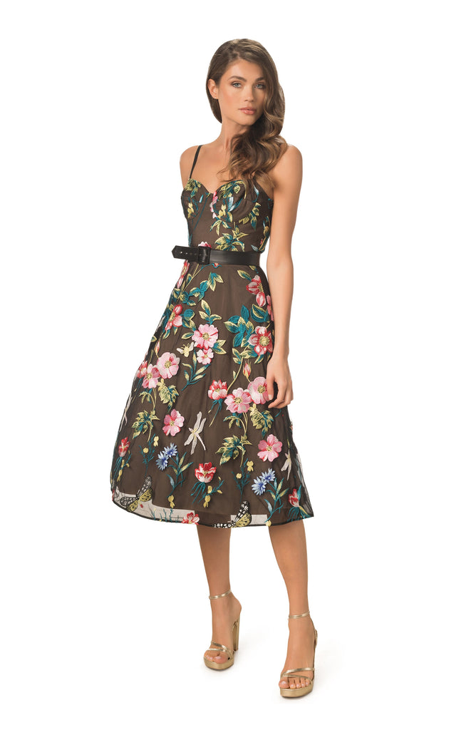 Carlita Butterfly Embroidery Dress Dress the Population