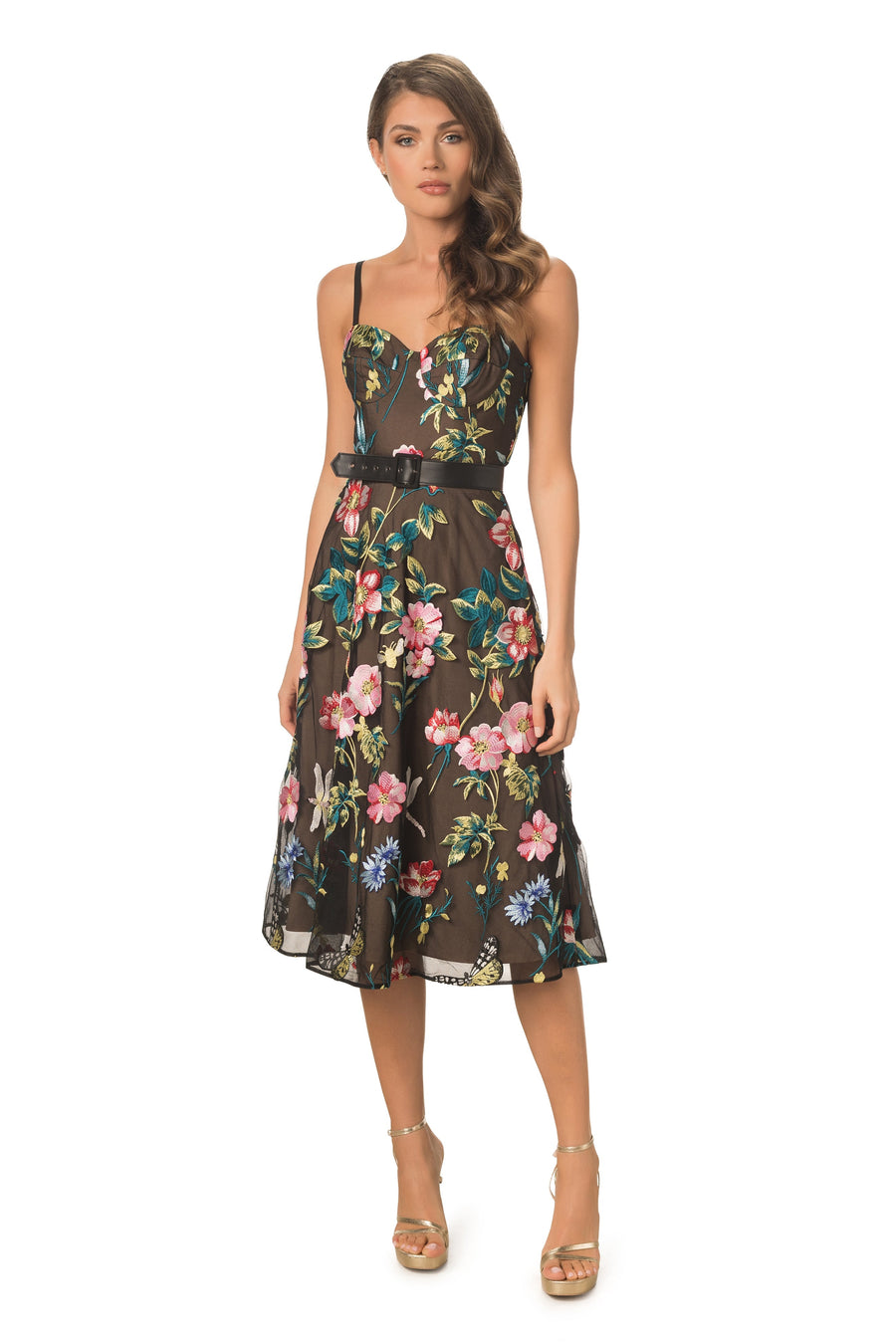 Carlita Butterfly Embroidery Dress – Dress the Population