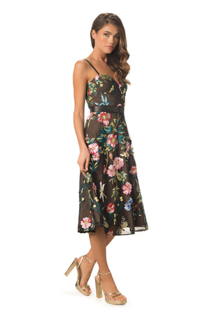 Carlita Dress / BLACK MULTI