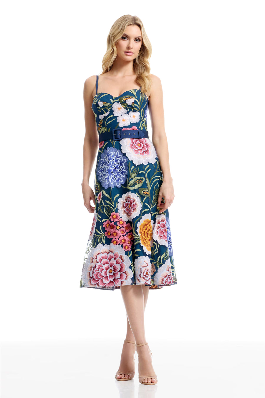 CARLITA DRESS / NAVY MULTI