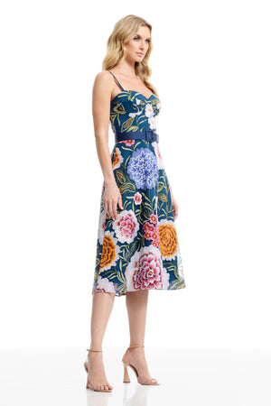 CARLITA DRESS / NAVY MULTI