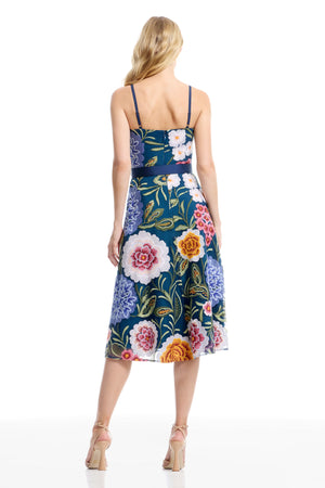 CARLITA DRESS / NAVY MULTI