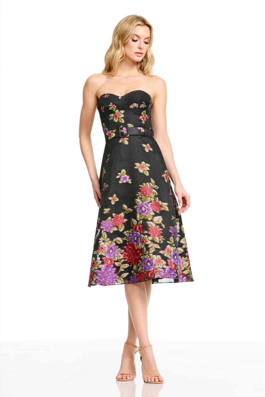 CARLITA DRESS / BLACK MULTI