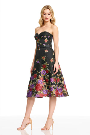 CARLITA DRESS / BLACK MULTI