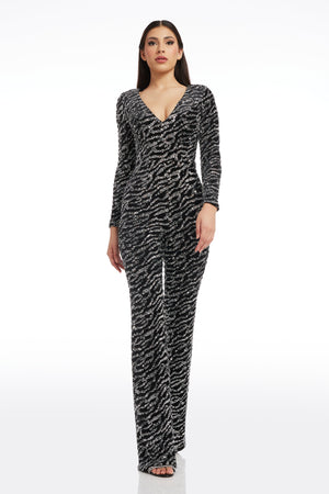 Carson Jumpsuit / BLACK-SILVER