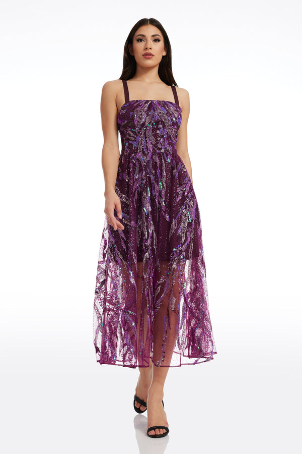 Cassandra Dress / VIOLET MULTI