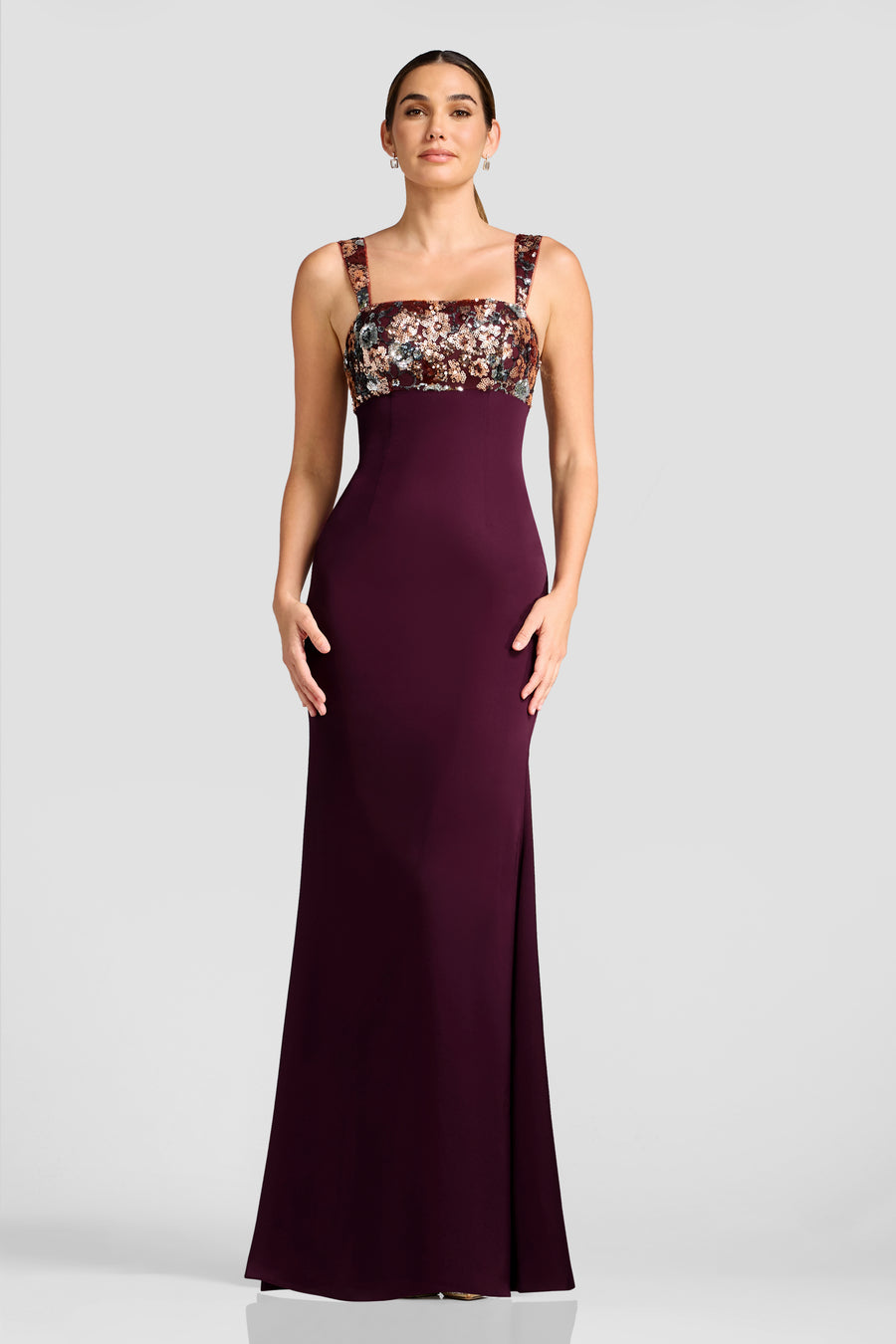 Cassidy Dress / BURGUNDY MULTI