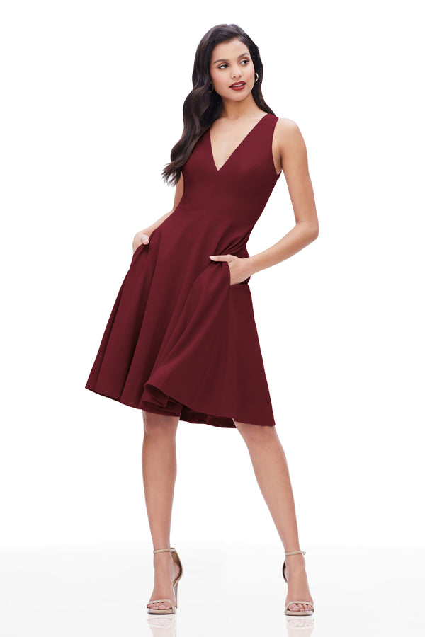 CATALINA DRESS / BURGUNDY