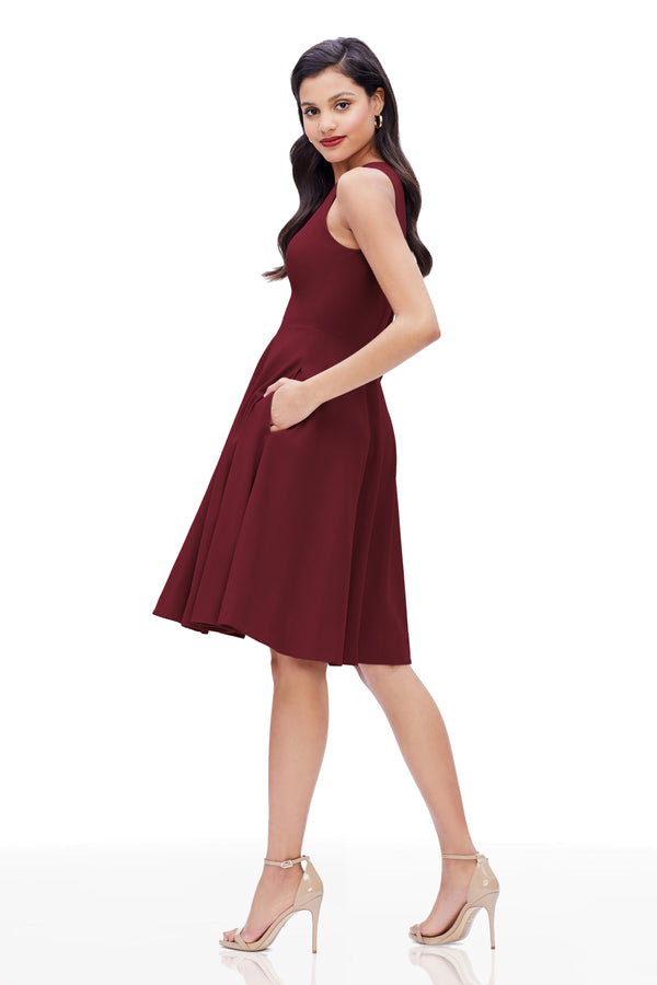 CATALINA DRESS / BURGUNDY