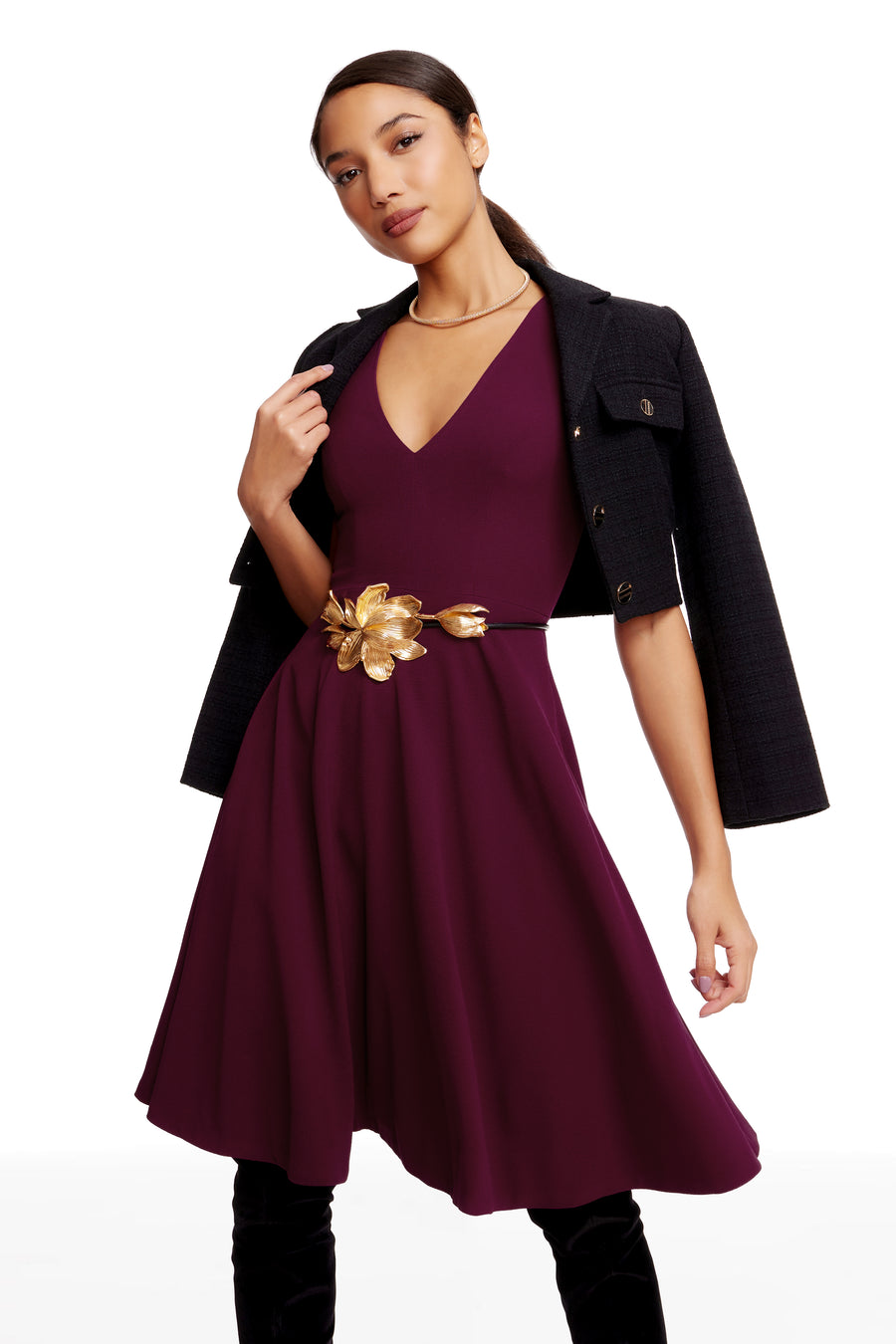 CATALINA DRESS / DARK MAGENTA