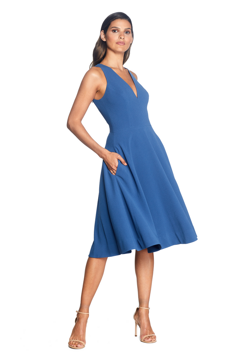 catalina crepe v-neck sleeveless a-line dress Dress the Population - Catalina Crepe V-Neck Sleeveless A-Line Dress