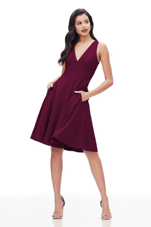 CATALINA DRESS / DARK MAGENTA