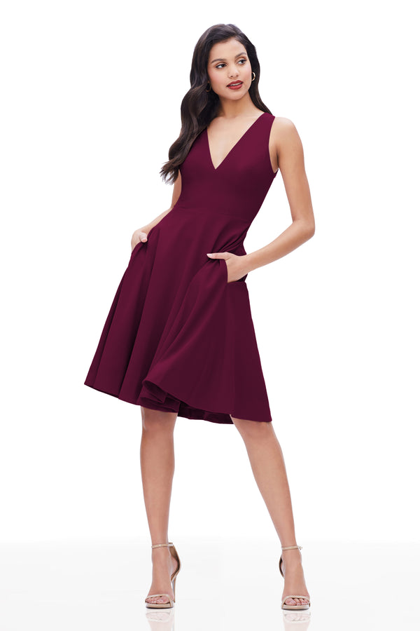 CATALINA DRESS / DARK MAGENTA